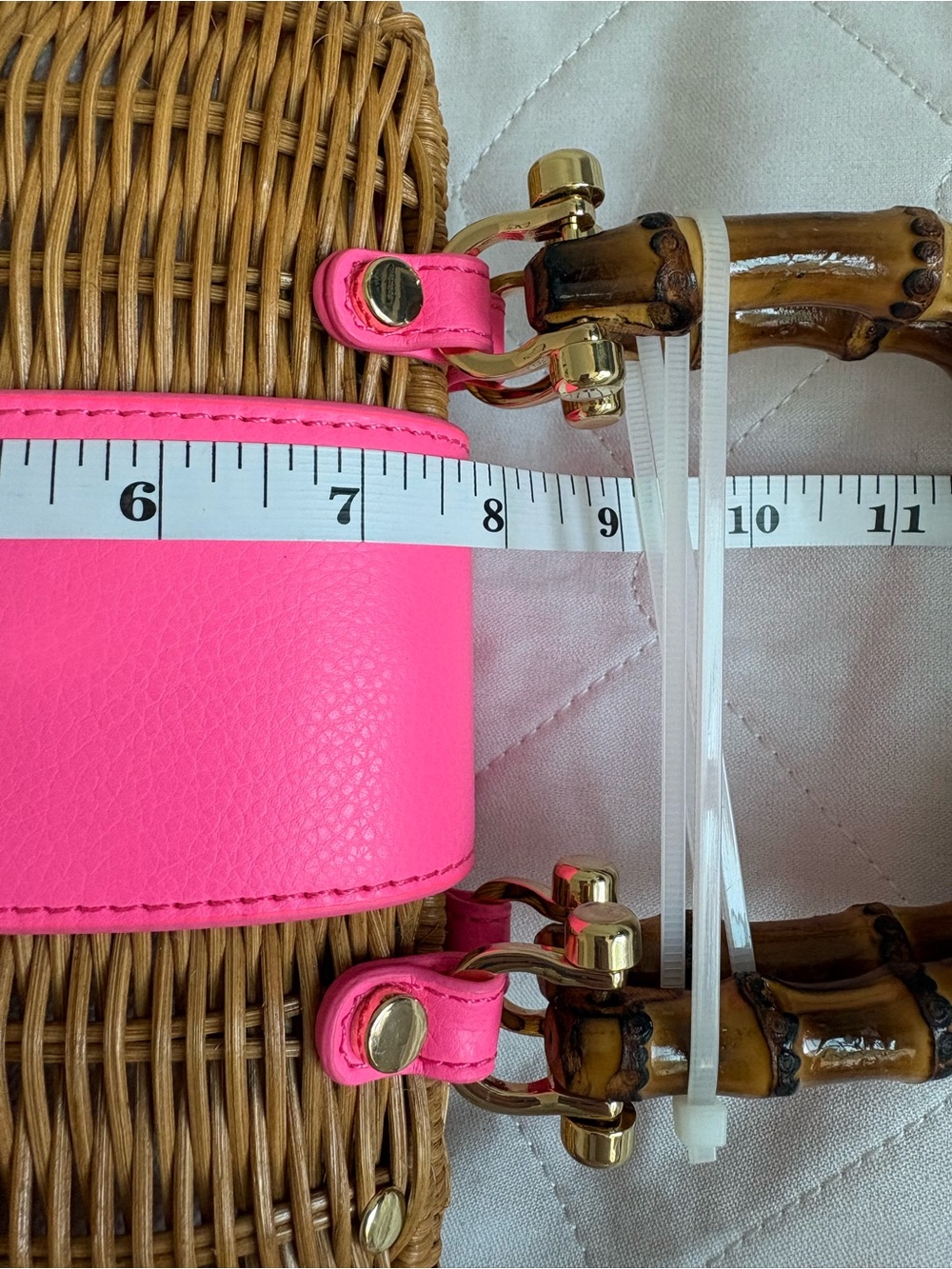 Lilly Pulitzer Leena Top Handle Wicker Bag - Picture 11 of 12